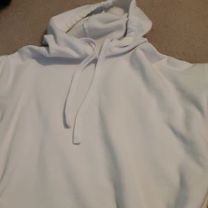 White cropped hoodie